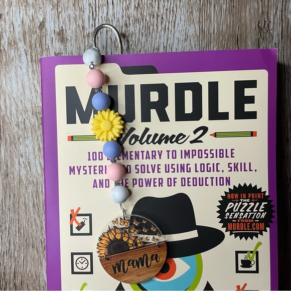 Bookmark Mama Sunflower Handcrafted Artisan Beaded Metal Journal Gift Read Book - Picture 4 of 4